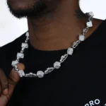 Luxury Moissanite Skull Dice Chain & Wallet Chain