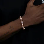 Moissanite Radiant Hearts Entwined 8mm Bracelet