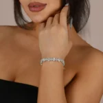 Moissanite Octagon Mix Cut Tennis 8mm Bracelet