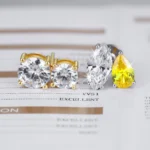 Marquise and Pear S925 Moissanite Toi et Moi Earrings