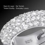 Luxury Round Pavé Moissanite S925 Hoop Earrings