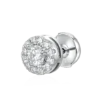 Premium Moissanite S925 Halo Round Cut Stud Earrings