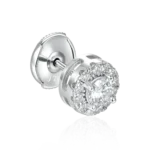 Premium Moissanite S925 Halo Round Cut Stud Earrings