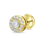 Premium Moissanite S925 Halo Round Cut Stud Earrings