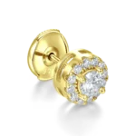 Premium Moissanite S925 Halo Round Cut Stud Earrings