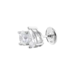 Premium Moissanite S925 Toi et Moi Round & Pear Stud Earrings