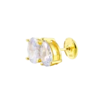 S925 Moissanite Toi et Moi Oval and Pear Earrings