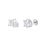 Emerald and Pear S925 Moissanite Toi et Moi Earrings