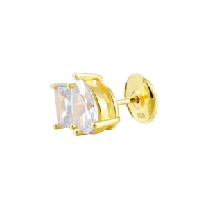 Emerald and Pear S925 Moissanite Toi et Moi Earrings