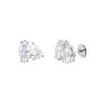 Marquise and Pear S925 Moissanite Toi et Moi Earrings