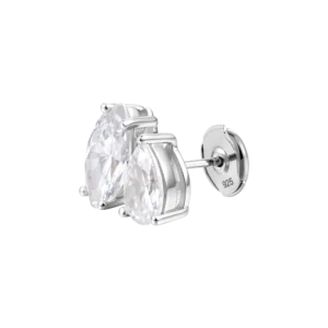 Marquise and Pear S925 Moissanite Toi et Moi Earrings