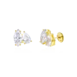 Marquise and Pear S925 Moissanite Toi et Moi Earrings