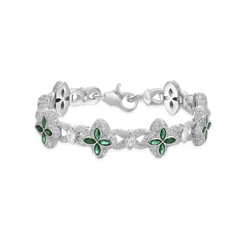 Classic Moissanite Luminous Clover Bracelet