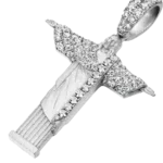 Micro Moissanite Cristo Redentor Pendant