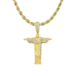 Micro Moissanite Cristo Redentor Pendant