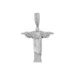 Micro Moissanite Cristo Redentor Pendant
