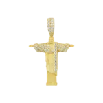 Micro Moissanite Cristo Redentor Pendant