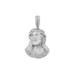 Moissanite Crucifix Blessed Jesus Pendant