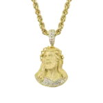 Moissanite Crucifix Blessed Jesus Pendant