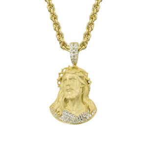 Moissanite Crucifix Blessed Jesus Pendant