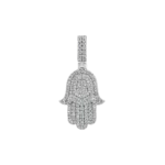 Luxury Double Layered Hamsa Moissanite Pendant