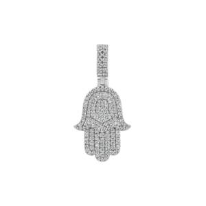 Luxury Double Layered Hamsa Moissanite Pendant