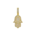 Luxury Double Layered Hamsa Moissanite Pendant