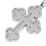 Luxury Round Cut Bottoni Moissanite Cross Pendant