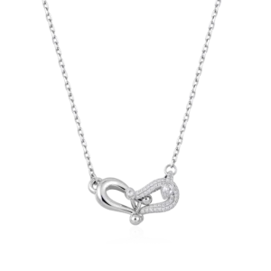 Locked Luck Horseshoe Moissanite Necklace