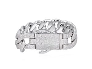 Moissanite 19mm-Round Cut Cuban Link Bracelet