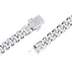 Plain 8mm Gold Cuban Link Bracelet with Moissanite