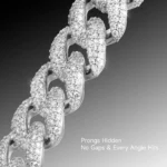 Moissanite Micro Round Cut Cuban Link Bracelet – 12mm