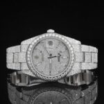 Iced Out Moissanite Diamond Embellished Analog Automatic Watch