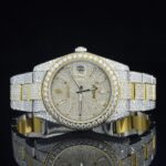 Iced Out Moissanite Diamond Embellished Analog Automatic Watch