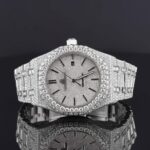 Elegant Iced Out Sapphire Crystal Glass Moissanite Watch for Men