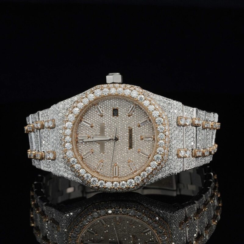 Moissanite Diamond Iced Out Automatic Wrist Watch for Men