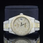 Iced Out Moissanite Diamond Embellished Analog Automatic Watch