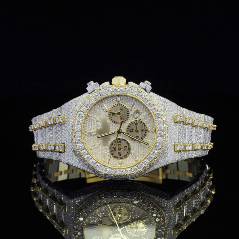 Fabulous Diamond Fully Iced Out Moissanite Fully Automatic Watch