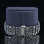 Jet Black Fantastic Fully Iced Out Moissanite Automatic Watch