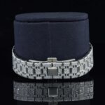 Blue Dial Awesome Iced Out Moissanite Watch for Men