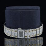 Vintage Style Fully Iced Out Diamond Moissanite Automatic Wrist Watch