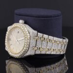 Elegant Iced Out Sapphire Crystal Glass Moissanite Watch for Men