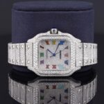 Rainbow Color Number Automatic Moissanite Watch
