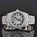 Full Iced Out Diamond Automatic Moissanite Oyster Roman Dial Watch