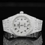 Iced Out Luxury Moissanite Watch Arabic Numericals Automatic Movement for Men