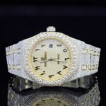 Iced Out Luxury Moissanite Watch Arabic Numericals Automatic Movement for Men