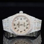 Iced Out Luxury Moissanite Watch Arabic Numericals Automatic Movement for Men