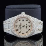 Iced Out Luxury Moissanite Watch Arabic Numericals Automatic Movement for Men