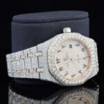 Iced Out Luxury Moissanite Watch Arabic Numericals Automatic Movement for Men