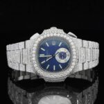 Two Tone Moissanite Business Style Automatic Wrist Watch